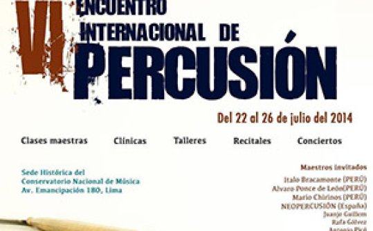 VI Encuentro Internacional de Percusión. Lima 2014